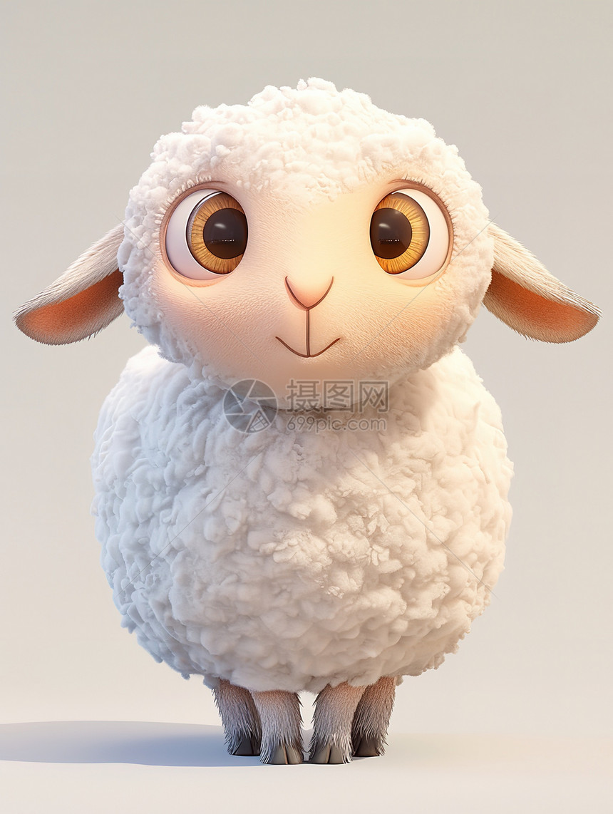 可爱的绵羊3D图片