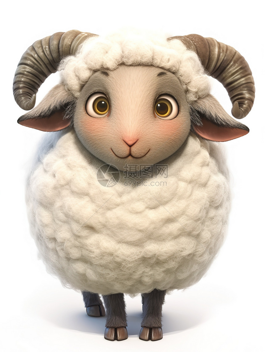 绵羊3D图标图片