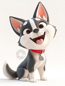 宠物店长可爱的小狗3D图标插画
