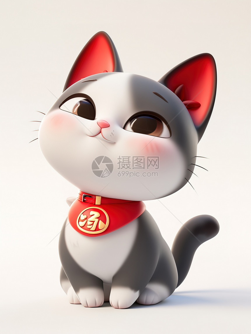 可爱的猫咪3D图标图片