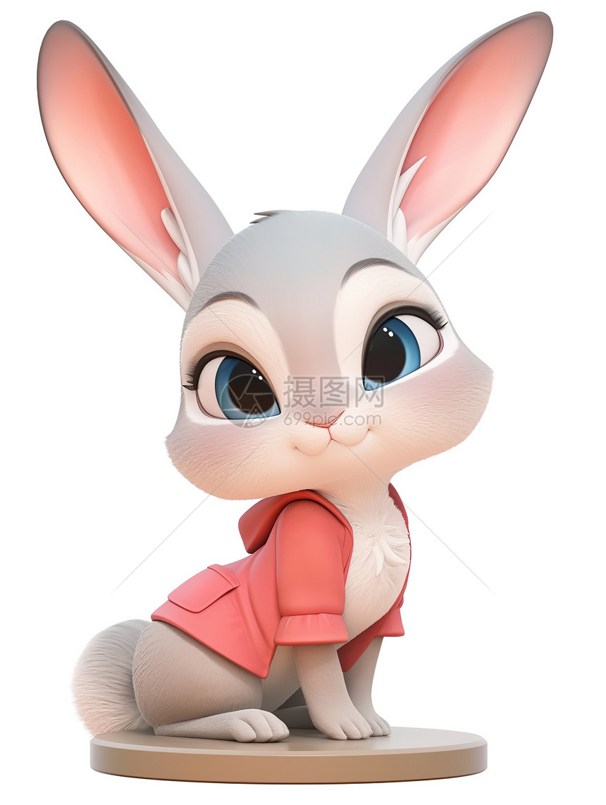 可爱兔子3D图标图片