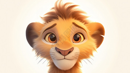 小狮子3D小狮子图标高清图片