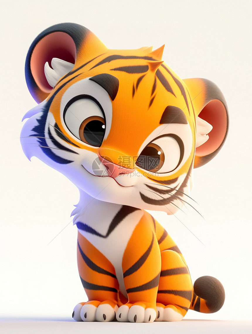 可爱小老虎3D图片