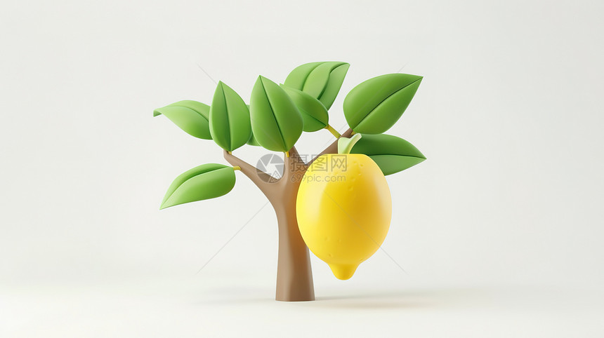柠檬树3D图片