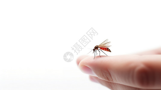 吸血的蚊子蚊子吸血插画