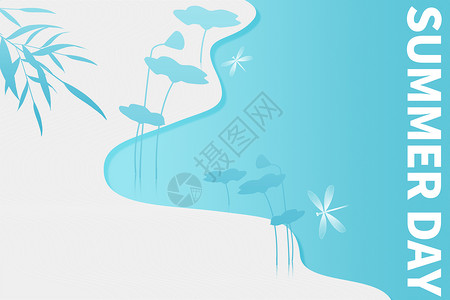 池塘图片创意池塘荷叶新丑风夏日背景设计图片