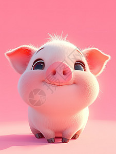 猪年鸿运小猪动物插画