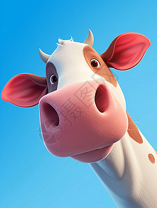 可爱的卡通奶牛背景图片