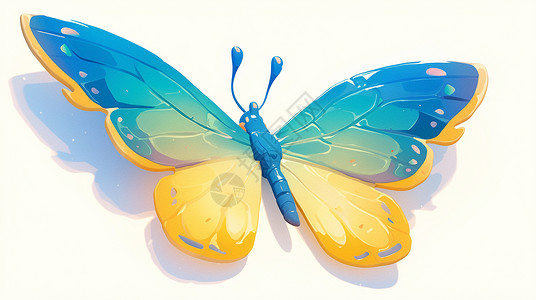 张开翅膀美丽的卡通蝴蝶背景图片