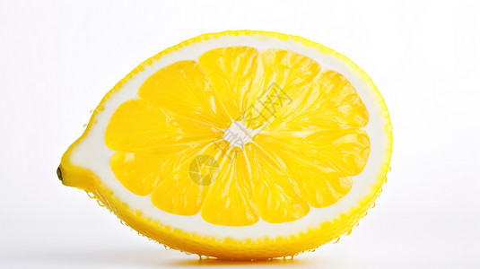 切开柠檬水果黄柠檬切开的柠檬插画