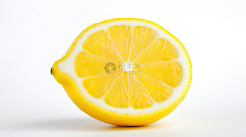 黄柠檬白底图图片