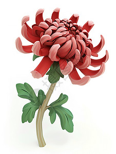 仿真花详情页鲜花菊花3D插画