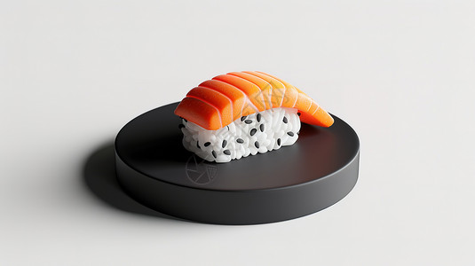 饭团料理日本料理寿司3D插画