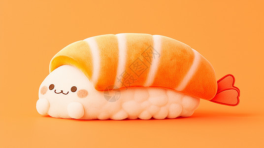 日式纹身美味的寿司插画