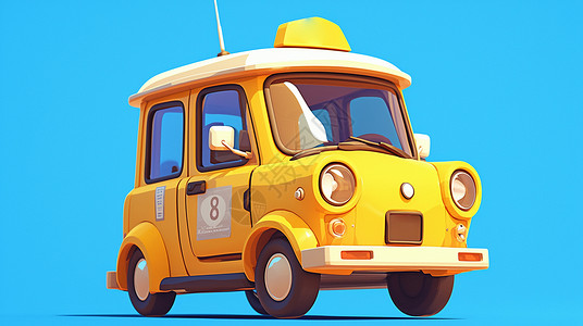 卡通玩具小汽车立体可爱的卡通小汽车插画