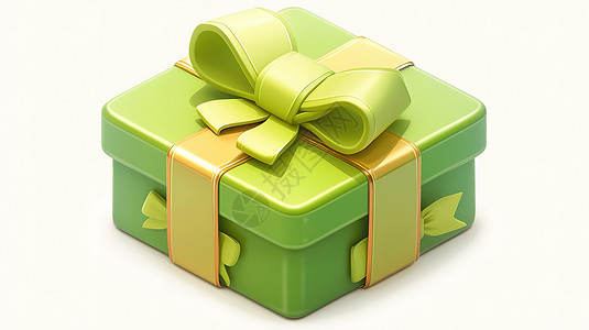 绿色礼物盒3D背景图片