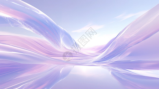 麦边框浅紫色大气背景插画