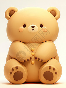 小熊公仔可爱熊3D插画