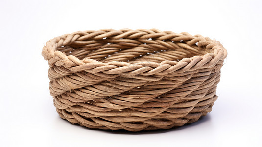 一个绳编织的篮子高清图片