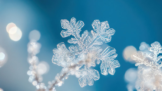 晶莹剔透的雪花图片