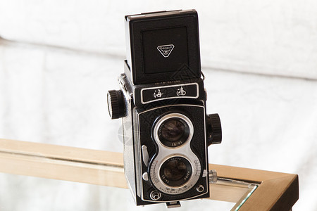 欧美黑色素材老式牡丹照相机古董背景