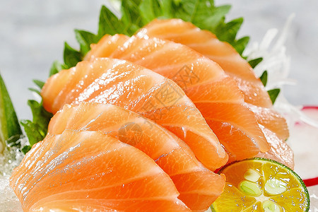 三文鱼海鲜日本料理背景