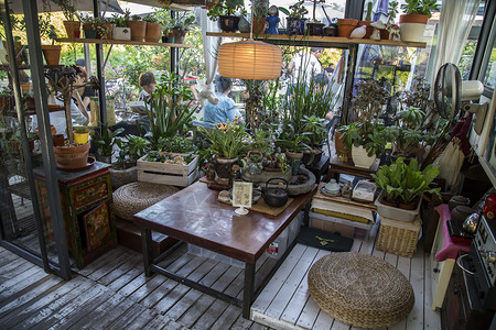 植物小店背景图片