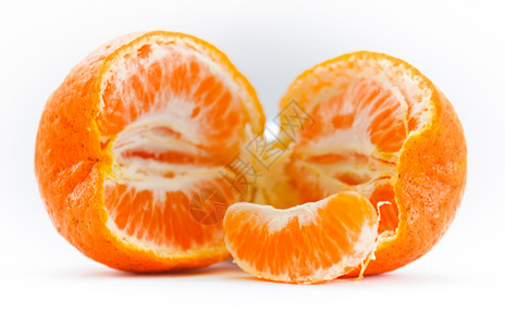 砂糖蜜桔剥开的橘子特写背景