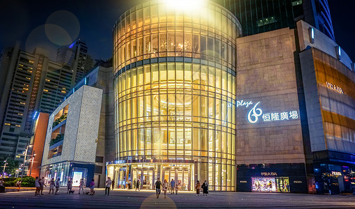 灯箱图片上海商业街背景