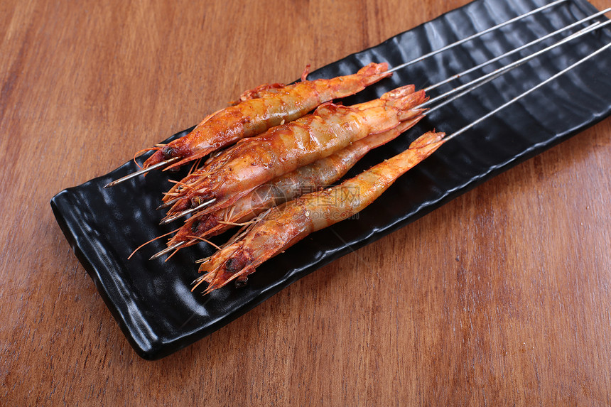 烤大虾 虾 九节虾    烧烤 撸串 菜谱 美食 美味 高清 大图图片