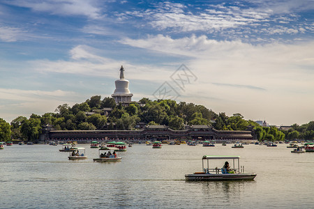 绮丽风光北海公园背景