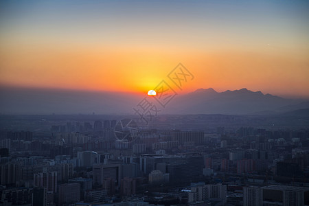 日落的京城图片