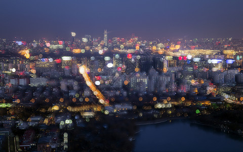 梦幻夜幕下的京城背景