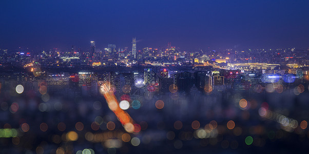 街拍夜景梦幻夜幕下的城市背景