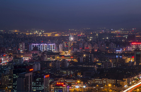 夜幕下的京城背景图片
