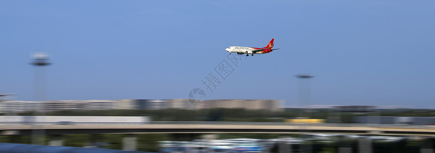 落地深圳航空起降高清图片