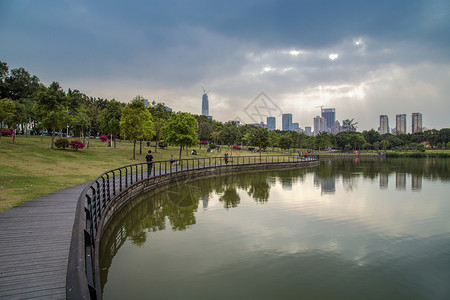 亚洲国家深圳的公园背景
