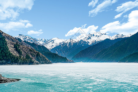 自然天山天池天山 天池背景