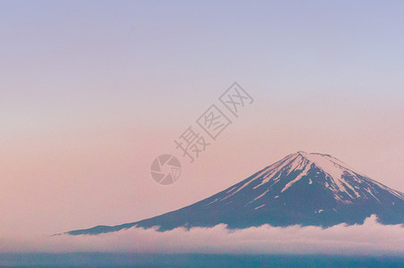 神奈川富士清晨背景