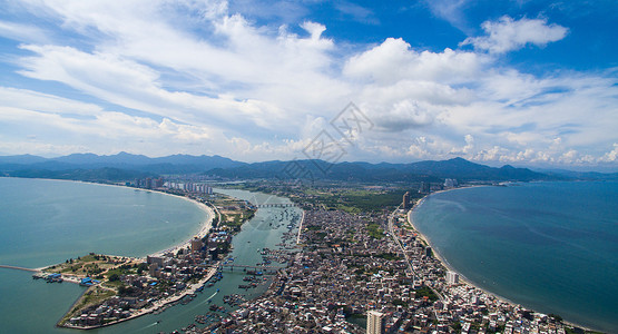 惠东全城双月湾背景