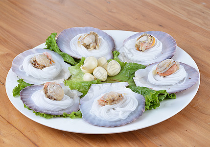 美食牡蛎沙拉高清图片