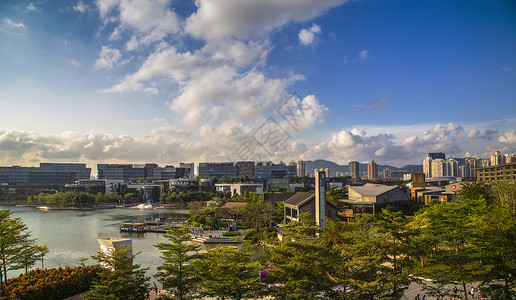 国际创意生活空间的中心欢乐海岸背景