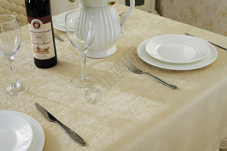 碗杯子桌布家纺产品拍摄高清图片