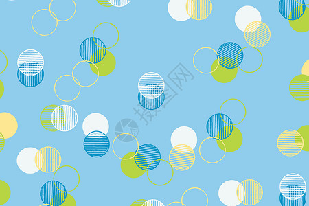 小清新墙纸蓝色圆圈图案背景设计图片