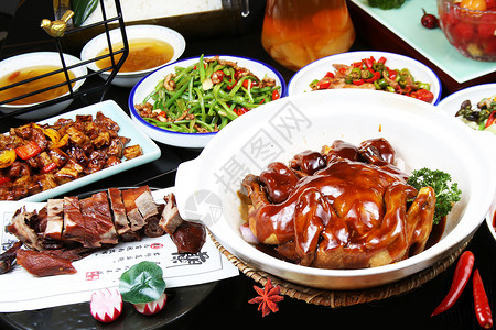 中式菜式中式套餐背景