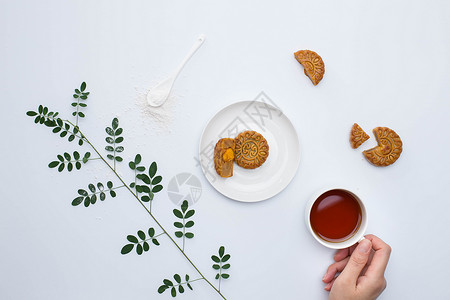 中秋月饼月饼豆沙高清图片