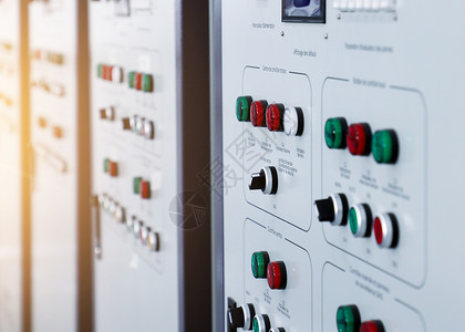 配电系统彩色中国现代企业工厂监控仪表透视图背景