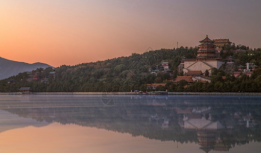 中国传统山颐和园 佛香阁背景