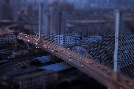 城市斜拉桥背景图片