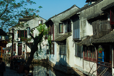 中国古镇背景图片